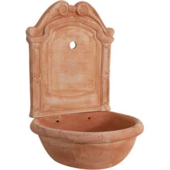 Fontana A Muro Giardino 64x46x35 Cm Made In Italy Fontana Da Giardino A Muro In Terracotta Fontanella Da Giardino Muro Esterno
