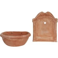 Fontana A Muro Giardino 64x46x35 Cm Made In Italy Fontana Da Giardino A Muro In Terracotta Fontanella Da Giardino Muro Esterno -Giardino di Lusso 34835880 5