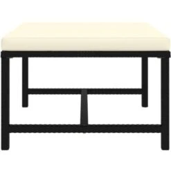 Poggiapiedi Modulare Con Cuscino In Polyrattan Nero VidaXL -Giardino di Lusso 35479327 4