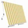 Tenda Da Sole A Caduta 300x 250 Cm Da Balcone Inclinazione Fissa Gialla E Bianco -Giardino di Lusso 35680185 1