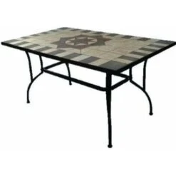 Tavolo Artdeco' Mosaico Rett. 150X90Cm