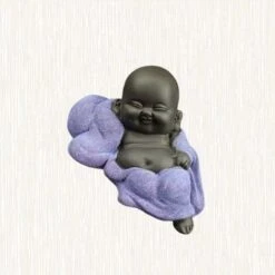 SOEKAVIA Statue Di Buddha In Ceramica Creativa Piccola Statua Di Buddha Carina Figurina Di Monaco Artigianato Creativo Per Bambini Ornamenti Per Bambole Delicato Regalo Cinese Arti E Mestieri In Ceram -Giardino di Lusso 36224469 5