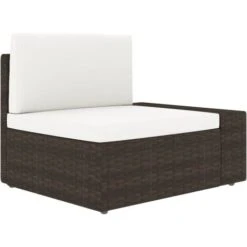 Nova Divano Dal Design Modulabile Da Patio Da 3 Posti Con Cuscini Vari Colori Colore : Marrone -Giardino di Lusso 36604996 3