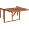Tavolino Da Balcone Sospeso In Legno Di Acacia Scuro 60 X 40 Cm Udine -Giardino di Lusso 40253892 1 1