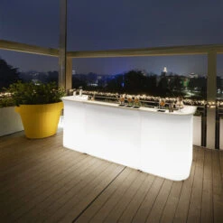 Bancone Bar Luminoso Postazione Cocktail Personalizzabile Slide Break Line -Giardino di Lusso 40992600 3
