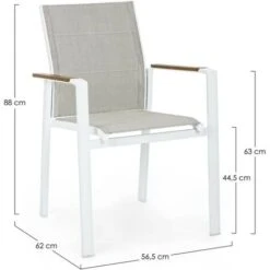 Poltrona Poltrone Beverly Bianca In Alluminio M0948-08 Arredamento Giardino -Giardino di Lusso 42460508 2