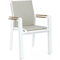 Poltrona Poltrone Beverly Bianca In Alluminio M0948-08 Arredamento Giardino -Giardino di Lusso 42460508 3