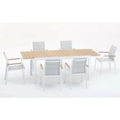 Poltrona Poltrone Beverly Bianca In Alluminio M0948-08 Arredamento Giardino -Giardino di Lusso 42460508 4