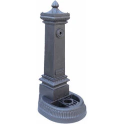 Fontana A Colonna In Ghisa Mod. Milano H 100 Cm Da Giardino Piazza Parco Comune Senza Rubinetto