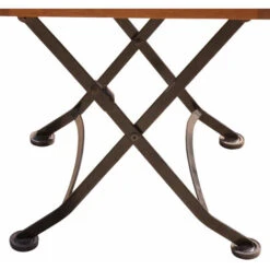 Tavolino Pieghevole Tavolo Da Campeggio Tavolo Da Balcone Lunghezza 45 Cm Legno Di Eucalipto Pieghevole, Metallo Marrone, H 45 Cm, Balcone Da Giardino -Giardino di Lusso 44571773 4