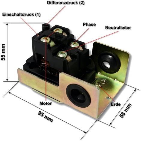 Pressostato SK-5 230V Monofase Per Pompa Autoclave Elettropompa Domestica 6 Pressostato SK-5 230V Monofase Per Pompa Autoclave Elettropompa Domestica - immagine 4