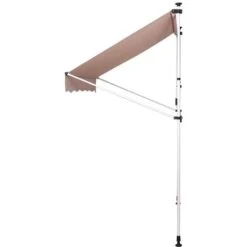 Tenda Sole Balcone Estensibile Parasole Avvolgibile Esterno Con Gambe 250cm Beig -Giardino di Lusso 48090008 4