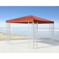 Tetto Di Ricambio Per Gazebo Rank 3x3m Rosso-arancio