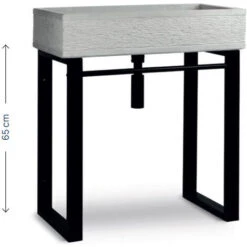 Supporto In Acciaio Zincato Verniciato Nero Per Lavabi Da Esterno Cm 65x65h Modello Take -Giardino di Lusso 49605482 3