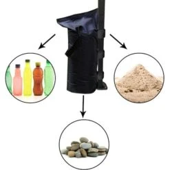 Rebecca Mobili 4 Pz Pesi Gazebo Sacchi Da Riempire Per Tende Neri 48x22,5 -Giardino di Lusso 49978793 5