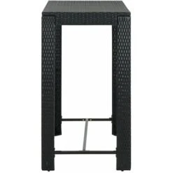 Tavolo Da Bar Da Giardino Nero 100x60,5x110,5 Cm Polyrattan -Giardino di Lusso 51127902 3