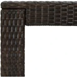 Tavolo Da Bar Da Giardino Marrone 100x60,5x110,5 Cm Polyrattan -Giardino di Lusso 51127906 5