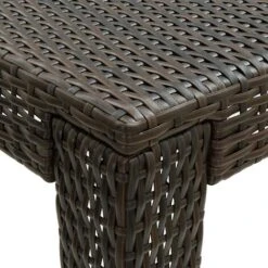 Tavolo Bar Da Giardino Marrone 140,5x60,5x110,5 Cm Polyrattan -Giardino di Lusso 51128188 4