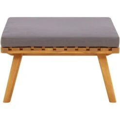 Sgabello Da Giardino Con Cuscino 60x60x29 Cm In Massello Acacia -Giardino di Lusso 51128338 3