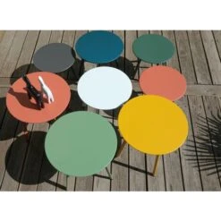 TAVOLO BASSO MASSAI ANTRACITE Ø40CM TAVOLINO ARREDO GIARDINO -Giardino di Lusso 51263573 4