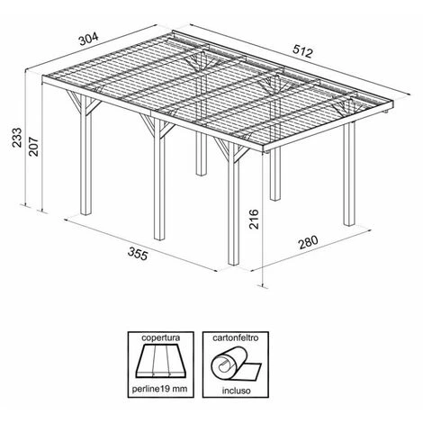 Carport Singolo Senza Copertura 4 Carport Singolo Senza Copertura - immagine 2