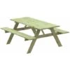 Tavolo Picnic In Legno Trattato Gardiun Solido 28 Mm Con Panca 177x151x77 Cm 6/8 Persone -Giardino di Lusso 51745553 1