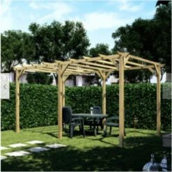 PERGOLA PERGOLATO STRUTTURA GAZEBO IN LEGNO TETTOIA GIARDINO ESTERNO 3x6 MT 547 -Giardino di Lusso 51925614 2