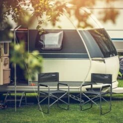 Relaxdays Sedia Da Regista Pieghevole Logo Da Campeggio Giardino Festival Pesca Max 120 Kg HxLxP: 85,5x56x45cm Grigio -Giardino di Lusso 51969884 5