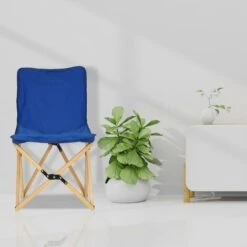 Relaxdays Sedia Da Campeggio, Poltrona Butterfly Pieghevole, HLP: 93 X 52 X 72 Cm, Interni E Esterni, Portatile, Blu -Giardino di Lusso 51983318 5