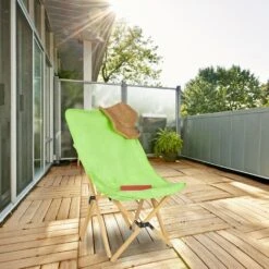 Relaxdays Sedia Da Campeggio, Poltrona Butterfly Pieghevole, HLP: 93 X 52 X 72 Cm, Interni E Esterni, Portatile, Verde -Giardino di Lusso 51983322 5