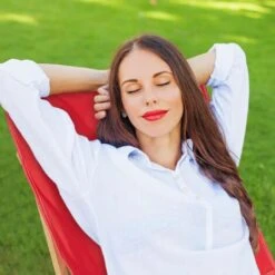 Relaxdays Sedia Da Campeggio, Poltrona Butterfly Pieghevole, HLP: 93 X 52 X 72 Cm, Interni E Esterni, Portatile, Rosso -Giardino di Lusso 51983348 3