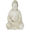 Relaxdays Buddha, Figura Da Giardino, Resistente Alle Intemperie, Buddha Seduto, Ossido Di Magnesio, 50x33x26 Cm, Crema -Giardino di Lusso 51984029 1