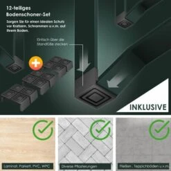 Set Tenda Da Birra KESSER® Set Di Mobili Da Giardino In 3 Pezzi Pieghevole 170 X 46 X 75cm 2X Panche Da Birra 1x Tavolo Da Birra Set Tendone Tavolo Da Birra Tavolo Da Bar Set Di Sedie In Legno 3-te -Giardino di Lusso 51985403 5