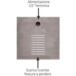 Fontana Da Giardino Con Rubinetto E Base In Cemento Antracite H91 Cm -Giardino di Lusso 52566473 3