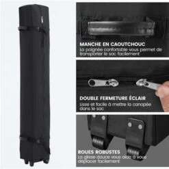 Yaheetech Gazebo Da Giardino 3x3 M Tenda A Una Spinta Con Borsa Sacchi Di Sabbia Per Patio/Veranda/Viaggio/Campeggio Blu -Giardino di Lusso 52871309 4