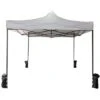 Rebecca Mobili Gazebo Richiudibile Bianco 4 Pesi Metallo Poliestere 3x3