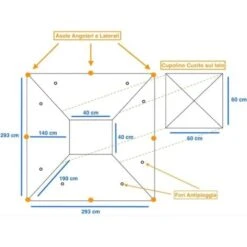 Telo Telone Di Ricambio Per Copertura Gazebo 300x300 Cm 180 Gr/mq Colore Beige Con Airvent Antivento -Giardino di Lusso 53464133 4