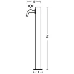 Fontana Rettangolare Completa Di Impianto E Rubinetto H82 Cm Colore Ruggine Made In Italy -Giardino di Lusso 53510543 4