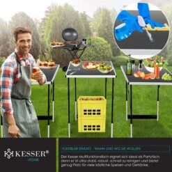 Tavolo Multifunzione Professionale KESSER® In 3 Pezzi - 100 X 60 Cm, Tavolo Da Tappezziere - Capacità Di Carico 30 Kg Per Ogni Tavolo - Sistema Estraibile - Tavolo Pieghevole - Bancarella Per Il Merca -Giardino di Lusso 53514561 4