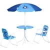 Outsunny Tavolo E Sedie Per Bambini Da Giardino Con Ombrellone Regolabile, Set 4 Pezzi, Età 3-6 Anni, Blu -Giardino di Lusso 53517125 1