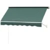 Outsunny Tenda Da Sole A Caduta Con Rullo Avvolgibile E Angolazione Regolabile 0-120°, 180×70cm, Verde -Giardino di Lusso 53540486 1