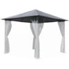 Idonea Copertura Sostitutiva Per Padiglioni Nella Misura Di Metri 3x3 Grigio