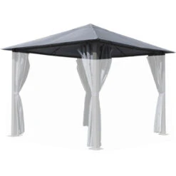 Idonea Copertura Sostitutiva Per Padiglioni Nella Misura Di Metri 3x3 Grigio