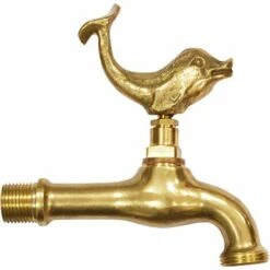 Boutt 2158124 406D - Rubinetto Da Giardino, Impugnatura A Forma Di Delfino, 15 X 21, Raccordo 20 X 27