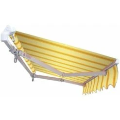 TENDA DA SOLE BALCONE ESTERNO AVVOLGIBILE 4x2,5mt RECLINABILE BEIGE/OCRA 171ve