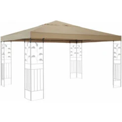 Tetto Di Ricambio Per Gazebo Nella Misura 3x3 Beige