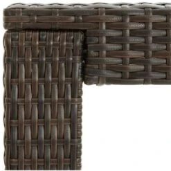Hommoo Tavolo Bar Da Giardino Marrone 140,5x60,5x110,5 Cm Polyrattan -Giardino di Lusso 54839339 5