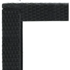 Hommoo Tavolo Bar Da Giardino Nero 140,5x60,5x110,5 Cm Polyrattan -Giardino di Lusso 54839353 5