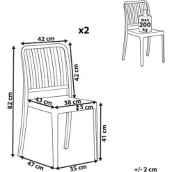 Set Di 2 Sedie In Plastica Resistente Alle Intemperie Blu Sersale 9 Set Di 2 Sedie In Plastica Resistente Alle Intemperie Blu Sersale -Giardino di Lusso 55028039 3