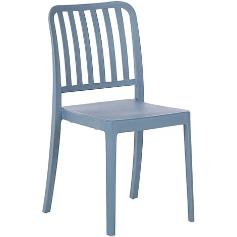 Set Di 2 Sedie In Plastica Resistente Alle Intemperie Blu Sersale 6 Set Di 2 Sedie In Plastica Resistente Alle Intemperie Blu Sersale - immagine 4